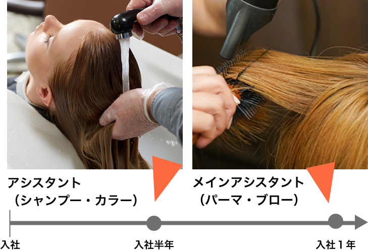キャリアスタディシステムを利用してスタイリストデビューまでの流れ1